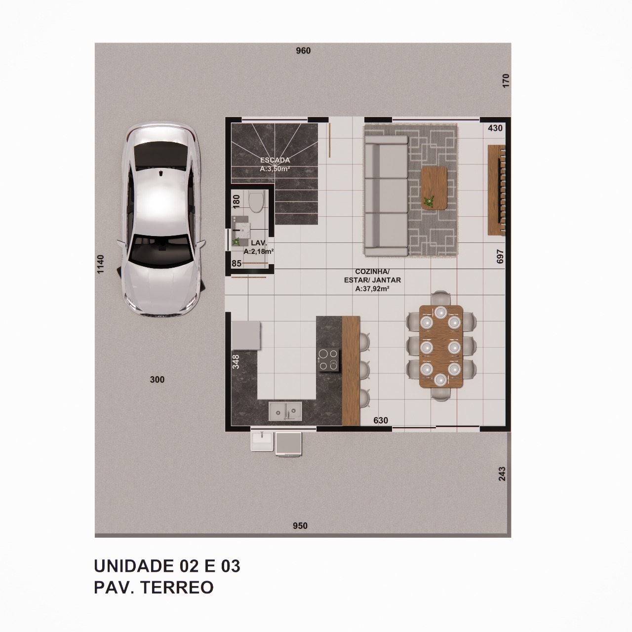 Planta Térreo - Unidades 2 e 3